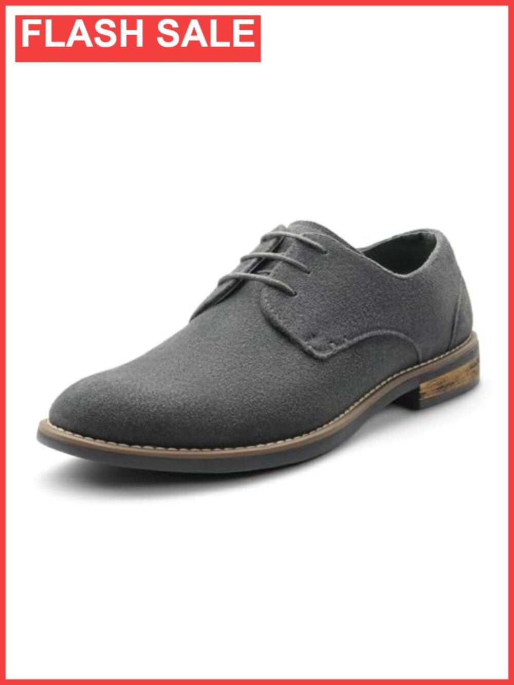 Mens Suede Lace Up Oxfords Wingtip Dress Shoes Lightweight Cushioned Insole